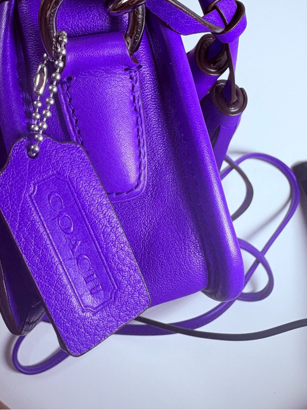 Coach Legacy Crossbody Bag #19914 Penny Ultraviolet Purple - Picture 8 of 9
